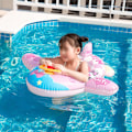 Miniatyrbild 3 av 4: Barnuppblåsbar pool flytring simring säte båt baby flygplansdesign style3