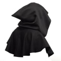 Miniatyrbillede 5 af 5: 2023 Forsyning Middelalderlig Kappe Cosplay Med Hætte Til Mænd Kvinder Kostume Hætteklædt Kappe Poncho black