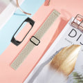 Miniatyrbild 4 av 5: Stretchig nylon anti-scratch justerbar handledsrem för Xiaomi Mi Band 3/4, med svart klockram