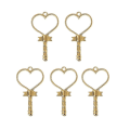 Miniatyrbillede 3 af 5: 5 stk. Mini udsøgte hule charms Diy nøglering vedhæng geometrisk ramme Clear
