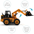 Miniatyrbild 2 av 5: 13,5\" rc Bulldozer Full Function 1:24 Skala 2,4ghz Byggfordon Leksak Frontlastare Traktor Lastbil