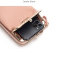 Miniatyrbilde 4 av 5: Stilig PU-lær Berøringsskjerm Telefonveske Myntveske Dame Crossbody Veske Grey