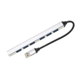 Pikkukuva 5 / 5: Usb3.0 Hub Kannettava Erittäin Ohut Alumiininen Monitoiminen 7 Portin Laajenninsovitin Usb-datakeskitin Kannettavalle Tietokoneelle