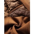 Miniatyrbild 5 av 5: Herr vinter kappa slim fit enkelknäppt kort ulljacka ylle trenchcoat Brown XXL