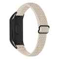 Nylon Solo Loop Rem til Xiaomi Mi Band 5/6 Justerbar Håndledsrem med Sort Urramme