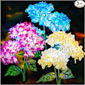 Miniatyrbillede 1 af 5: Solcellehavelamper - 3 Pak 2023 Version Solcellelamper Udendørs, Farverige Lamper, Hortensia Blomsterlamper til Gårdhaveindretning, Havepynt