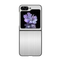 Pikkukuva 1 / 5: Ruostumattomasta teräksestä valmistettu suojakotelo, yhteensopiva Samsung Galaxy Z Flip 5:n kanssa, metallinen sormenjälkiä hylkivä ohut suojakuori Silver For Galaxy Z Flip 5