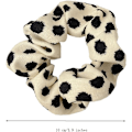 Pikkukuva 2 / 5: Leopardikuvioiset hiusdonitsit, eläinkuvioiset donitsit, 3 kpl poninhäntäpidikkeitä White  Black dot