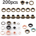 Miniatyrbild 3 av 5: Metall Öglor Hål Kit Metall Öglor Öglor 200 Set Ögleverktyg Kit För Läderkläder Bälte (brons 5 Mm)