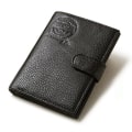 Miniatyrbild 1 av 5: Myntbörs Passfodral Kort Plånbok Tryckknapp RFID-blockering Toppskikts Kohud Kortväska Black