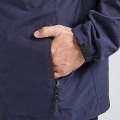 Miniatyrbillede 1 af 2: Overgangsjakke, Softshell jakke til mænd med hætte, Udendørs jakke, Vindtæt jakke til mænd, Stænktæt jakke black 4XL