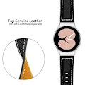 Miniatyrbillede 3 af 5: Justerbar udskiftningsurrem i læder til Samsung Galaxy Watch4 Classic 42/46mm/ Active 40/44mm Black