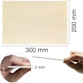 Pikkukuva 5 / 5: Lehmuspuu, 10 kappaletta 300 x 200 x 2 mm, askartelupuulevyt - puiset leikkeet askarteluun, ihanteellinen laserprojekteihin, tee-se-itse-malleihin, taiteeseen ja askarteluun