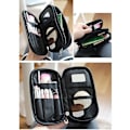 Miniatyrbillede 2 af 3: Mlmsy Makeup Taske med Spejl Holder Børster Professionel Multi-Funktionel 2-Lags Kosmetik Organizer til Kvinder, Sort
