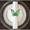 Miniatyrbilde 3 av 5: Green50 stk. Papirserviettringer 3d Sommerfugl, Serviettring, Rund Bryllupsbordsserviett For Bryllup, Kommunion, Bursdag, Jul, Bankett