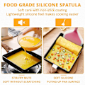 Miniatyrbild 3 av 5: Silikonspatel pannkaksspade omelettspatel vändare för ägg fisk pannkaka pizza och biff bred mjuk pizzaspade non-stick värmebeständig kök Pink * Green Large