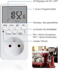 Miniatyrbild 2 av 5: Digital programmerbar uttag, timer veckovis eluttag med 20 program, 24h