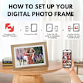 Miniatyrbillede 3 af 5: Wi-Fi Digital Fotoramme, 10,1 Tommer Digital Billedramme, 32GB Hukommelse, Del Fotos og Videoer Øjeblikkeligt via Frameo App -GSLA