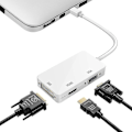 Miniatyrbild 1 av 4: 3-i-1 Thunderbolt-port Mini DisplayPort till HDMI DVI VGA-adapter Vit
