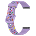 Miniatyrbild 1 av 5: Färgglad fläckig handledsrem i silikon för Huawei Band 7 Purple