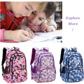 Miniatyrbild 6 av 6: Geometric Print Backpacks for Girls Boys School, Capacity School Girls Backpacks for Kids Water-resistant Bookbags lila