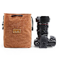 Miniatyrbilde 3 av 4: Myk Kameraveske for Canon Nikon DSLR Støtsikker Snørestreng Objektiv Bæreveske Firkantet Brown
