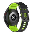 Miniatyrbillede 3 af 5: Dobbelt-farvet Silikonrem Til Galaxy Watch4/5/6 40mm 44mm/Watch6 Classic 43mm 47mm/Watch 5 Pro 45mm Black Lime