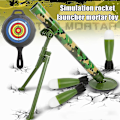 Miniatyrbillede 2 af 5: Skum Morter Launcher med Måltavle & 3 x Bløde Simulationsraketter til Børn Justerbar Skudvinkel Rækkevidde op til 6 meter. A