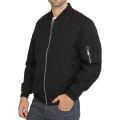 Miniatyrbilde 2 av 5: Lett fritidsjakke for menn Softshell Flight Bomber Varsity Vindjakke black L