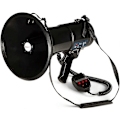Miniatyrbilde 1 av 5: AUNA 80 W megafon MEGA080USB - Talemodus siren eller plystring Mp3-spiller og USB-port Stropp rekkevidde opptil 700 m Allsidig Plastchassis og Svart Sko A