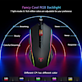 Miniatyrbillede 3 af 5: Gaming Mus Ledning, Computer PC Gaming Mus [RGB LED] [Hurtig Ild], Avanceret 5-Niveau 7200 DPI Gaming Sensor, Ergonomisk, 8 Programmerbare Knapper