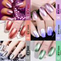 Miniatyrbild 3 av 5: 12 Färger Nagellack, Långvarig Underbar Glansig Manikyr Nagelkonst Dekoration, Briljant Spegeleffekt Nagellack Set-12st
