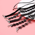 Miniatyrbillede 5 af 5: 6 stk. Halskæder Sort Fløjl Choker Sæt Klassisk Gotisk Tattoo Blonde Chokers
