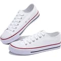 Dame Canvas Mode Sneakers Søde Lave Sko Komfortable Canvas Gåsko Til Damer white EU39