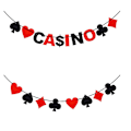 Pikkukuva 1 / 5: 2 kpl Kasinobanneri Pokeripeli Banneri Kasinojuhlien Koristeet Suosikit Las Vegas Teema Kasinojuhlatarvikkeet 2m