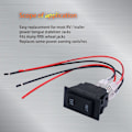Miniatyrbilde 5 av 5: Momentan Strømbryter med Reversert Polaritet, Vippebryter, DC Motorstyring DPDT 4 Pin(ON)-Off-(ON) 20A 12V DC RV Bryter med Ledninger