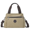 Miniatyrbild 1 av 5: RUYIHUANG Casual Canvas Tote Handväska Dam Crossbody Axelväska för Shopping Resor Arbete Khaki