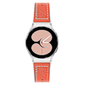 Miniatyrbillede 2 af 5: Justerbar udskiftningsurrem i læder til Samsung Galaxy Watch4 Classic 42/46mm/ Active 40/44mm Orange