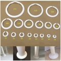 Miniatyrbilde 5 av 5: 4 stk. veggflens ytre diameter flens enkel installasjon plast radiator rosett vannrør avløpsledning deksel krage vegg rørdeksel dekorasjon Pi White 114mm