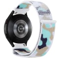 Miniatyrbillede 1 af 5: 22mm Camouflage Nylon Justerbar Armbåndsrem Til Galaxy Watch 3 45mm/Huawei Watch GT3 Pro 46mm Cyan
