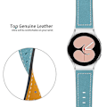 Miniatyrbillede 3 af 5: Justerbar udskiftningsurrem i læder til Samsung Galaxy Watch4 Classic 42/46mm/ Active 40/44mm Blue