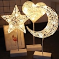 Miniatyrbilde 1 av 5: LED Stjerne Rotting Hul Form Skrivebordslampe Juledekorasjon size6