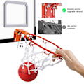 Miniatyrbillede 2 af 5: Mini Basketballkurv med 3 bolde, pumpe, breakaway-kurv, basketballlegetøj, gaver til børn og voksne, egnet til