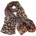 Miniatyrbild 1 av 5: Dam Scarf Lång Mjuk Leopardmönstrad Chiffon Silkeshalsduk Sjal Stole Wrap Damkläder Tillbehör