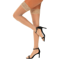 Miniatyrbilde 5 av 5: Anti-skli Silikon Blonde Silke Lårhøye Strømper for Kvinner Beige One Size Plus