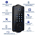 Miniatyrbild 4 av 5: Automatisk fingeravtryckslås WiFiTTLOCK Bluetooth kombinationslås elektroniskt trädörrlås
