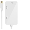 Miniatyrbild 4 av 4: 3-i-1 Thunderbolt-port Mini DisplayPort till HDMI DVI VGA-adapter Vit