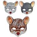 Pikkukuva 5 / 5: Hiiren Naamio Lapsille Hiiren Puolinaamio Naamiaiset Halloween Cosplay Rekvisiitta Light Gray