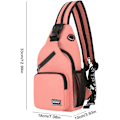 Miniatyrbild 4 av 5: Generisk crossbody-slingryggsäck | Vandringsryggsäck för män - Sling crossbody-axelväska för män och kvinnor Dagryggsäck för vandring, cykling, resor,p