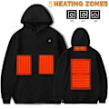Miniatyrbillede 2 af 5: Opvarmede Hættetrøjer USB Elektrisk Varme Letvægts Hættetrøjer Sweatshirts Skjorter Toppe M